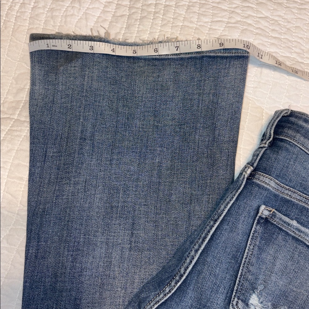 Flying Monkey Blue Flare Distressed Jeans - Picture 8 of 9